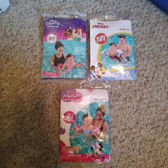 Disney Kid's Swimming Armbands Floaties 6.7" X 4.9" X 5.9" (Inflated) Ages 3-6 - Picture 2 of 11